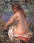Pierre Auguste Renoir batber painting